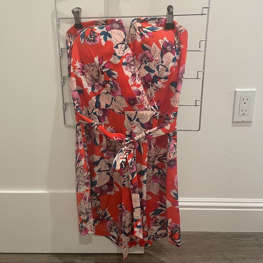Yumi Kim Pink Floral Strapless Romper
